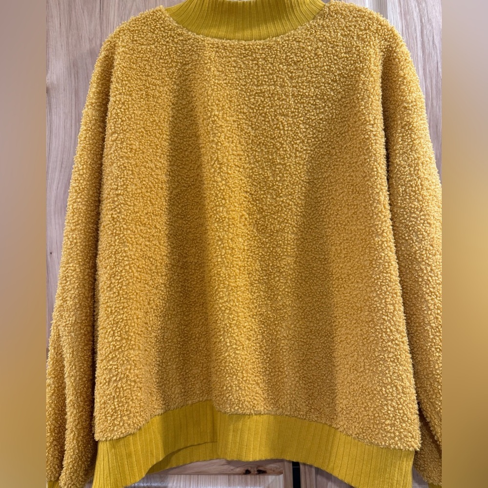Cozy Soft Yellow/Gold Sweatshirt Top by Porridge Anthropologie Casual Versatile - Picture 3 of 9